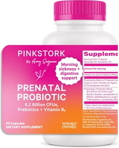Prenatal Probiotics for Women with Vitamin B6 and Prebiotics - Morning Sickne... - Picture 1 of 12