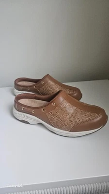 Easy Spirit Women's Travelport Slip-On Mules Brown Canvas Size 7W - Image 1 of 4