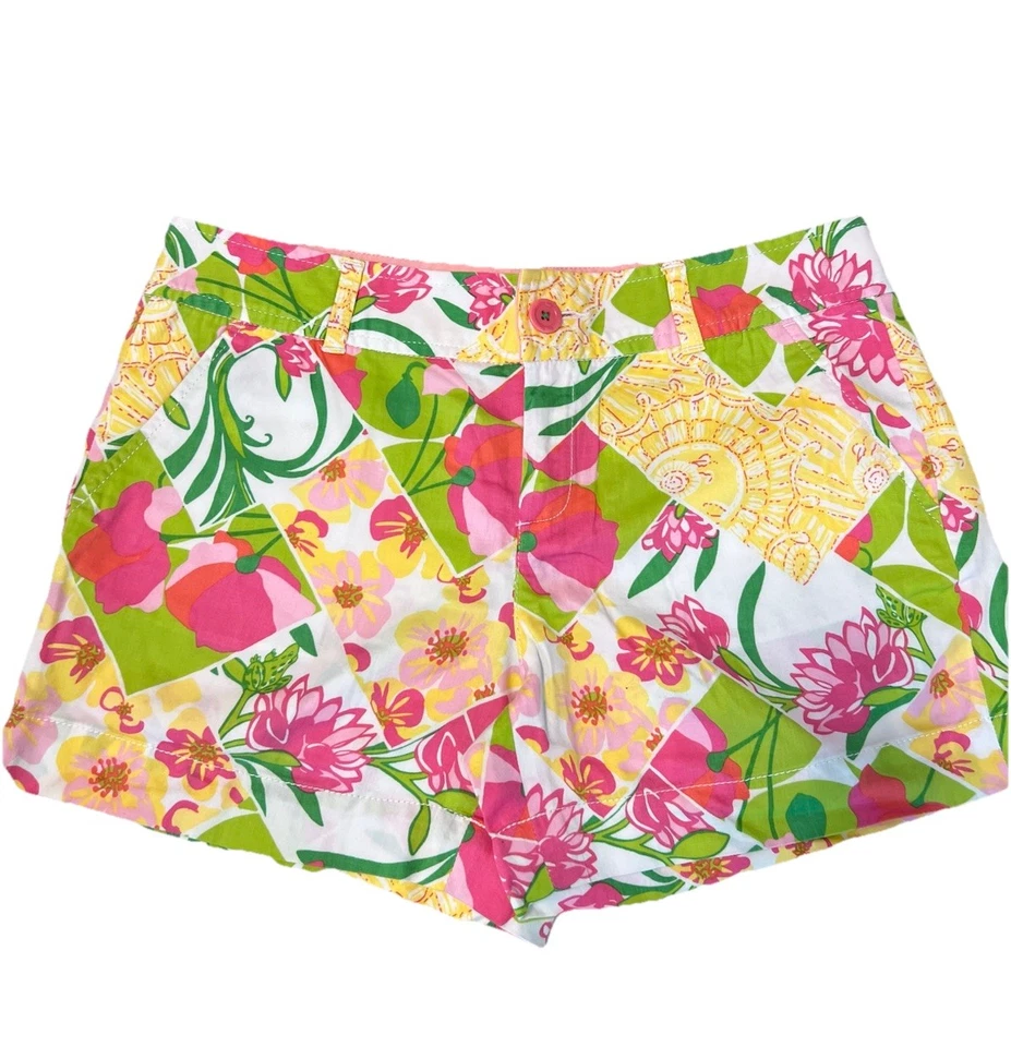 Pantalones Cortos Lilly Pulitzer Mujer 8 Floral Rosa Algodón Novio Foto 1 de 4