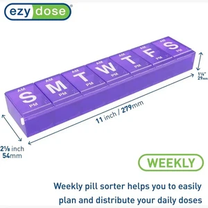 Ezy Dose Weekly (7-Day) AM/PM Pill Planner - 3XL - Picture 1 of 5