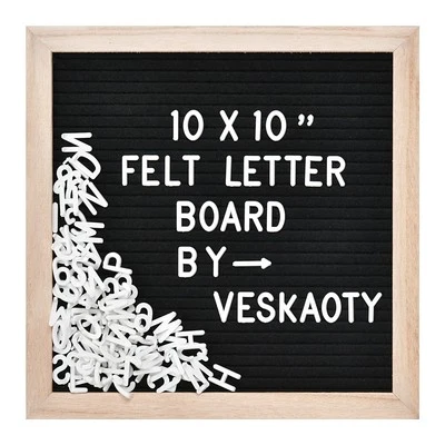 10x10 Felt Letter Board with 294 Characters, Changeable Message Board, Wall M... - Image 1 of 4