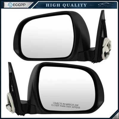 Power Mirrors Set For 2008-2014 Toyota Highlander Driver & Passenger Side Black - Изображение 1 из 4