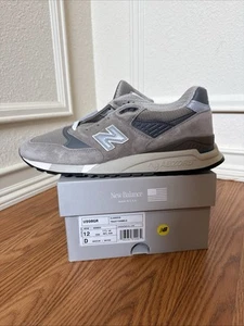 New Balance 998 Grey Reflective Silver Made in USA U998GR Running Size 12 - Picture 1 of 9