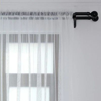 Polyester Curtains Easy Install Curtains Hanging Design Long-lasting Fabric - Image 1 of 4