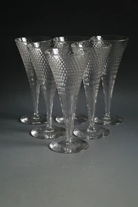 SET OF SIX  EARLY 19TH CENTURY BELGIAN LIEGE CHAMPAGNE GLASSES - CIRCA 1820 - Picture 1 of 5