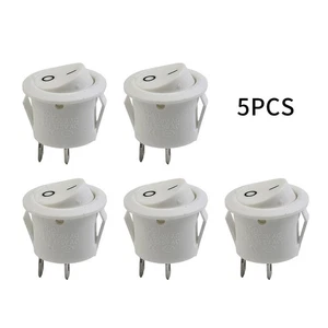 5x/se 6A 250V Car Caravan Boat Round Rocker ON/OFF Toggle 2 Pin SPST Switch Snap - Picture 1 of 12