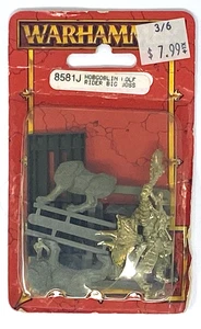 Warhammer Fantasy Battles: 8581J - Hobgoblin Wolf Rider Big Boss Blister METAL - Picture 1 of 1