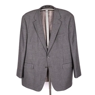Blazer de lana Chaps clásico para hombre talla 48L gris carbón y azul a cuadros pata de gallo Foto 1 de 4