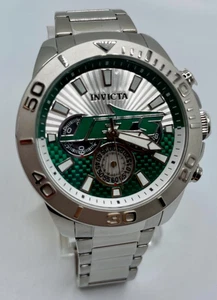 Invicta NFL New York Jets GMT Chronograph Men's Watch - 45mm, Steel (47944) - Picture 1 of 12