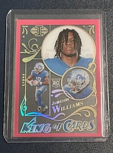 2022 Panini Illusions Jameson Williams King Of Cards Pink Acetate RC /399