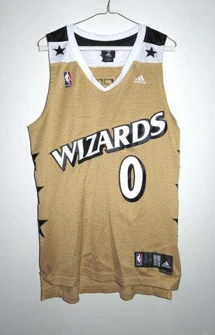 Washington Wizards Gilbert Arenas Adidas Gold Swingman Jersey Small 40 Cover