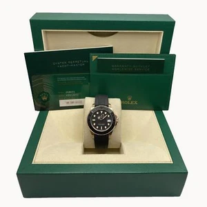Rolex Yacht-Master 37mm 268655 Rose Gold Black Dial Unisex Watch B&P 2023 - Picture 1 of 8