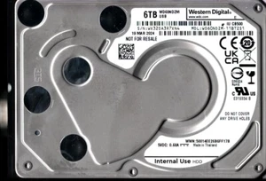 WD60NDZM-11BTZS1 S/N : WX32D WESTERN DIGITAL 6 To THAÏLANDE MARS 2024 - Photo 1/2