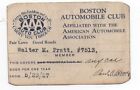 1927 Boston Auto Club AAA Card