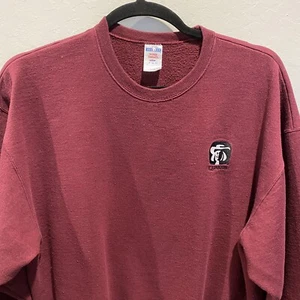 Suéter de Colección Jerzees Quaker Avena Rojo Borgoña Cuello Redondo Talla 2XL - Imagen 1 de 6