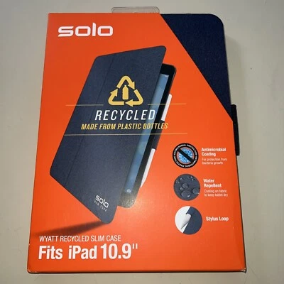 Solo Wyatt Recycled Case for iPad 10.9" with STYLUS Holder Gray - Image 1 of 3