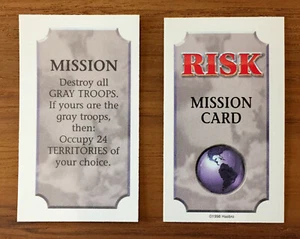 RISK 1999 / 1998 - Replacement Cards **You Pick** - Picture 1 of 55