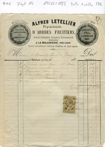 Dépt 14 - La Maladrerie près Caen - Belle Entête d'un Pépiniériste du 19/12/1883 - Picture 1 of 1