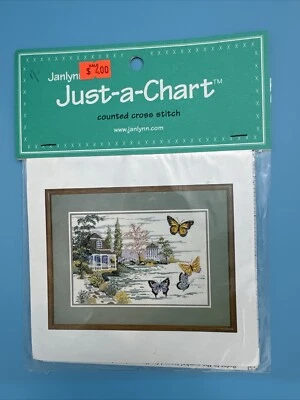 Janlynn Just A Chart Counted Cross Stitch “Summer Retreat” #21-220 (butterflies) - Image 1 of 2
