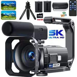 Videokamera 5K HD Camcorder 56MP mit IR Nachtsicht 16X Digitalzoom 3.0-Zoll 270° - Bild 1 von 12