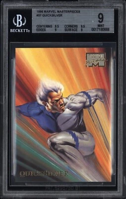 1996 Marvel Masterpieces #37 QUICKSILVER BGS 9 Mint Pop 3 w2 9.5 Subs Borris MCU - Image 1 of 2