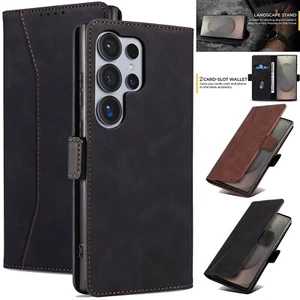 Funda protectora tipo billetera de cuero con soporte para Samsung Galaxy S25 Ultra 5G - Imagen 1 de 24