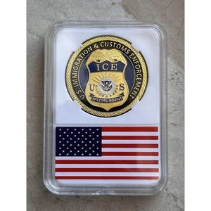 US IMMIGRATION & CUSTOM PROFORCEMENT (ICE) Challenge Coin mit Etui - Bild 1 von 4