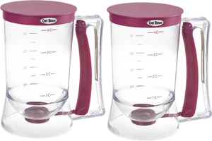 Pancake Batter Dispenser Set of 2 - Batter Dispenser with Squeeze Handle for Pan - Picture 1 of 12