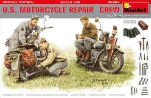 MiniArt 1/35 35284 WWII US Motorcycle Repair Crew (3 Figures & 2 Motorcycles) - Picture 1 of 6