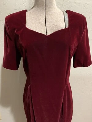 Velour Dress Cinch Back Wine Magic Cosplay Renaissance Vintage My Michelle Sz 10 - Image 1 of 4