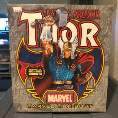  (Marvel, 2005) BATTLE ARMOR THOR [mini statue] Limited Edition Sealed  - Image 1 of 4