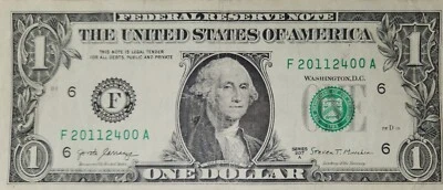 2017-A Fort Worth $1 2011 Birthday Note February 4th,  April 2nd  F20112400A - Image 1 of 2