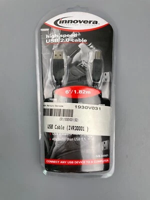 Innovera, High-Speed USB 2.0 cable, 6' / 1.82m, Printer Cable (New / OEM) - Image 1 of 2