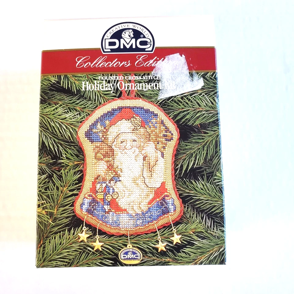 DMC 2000 Holiday Counted Cross Stitch Ornament Kit Santa CX1002 Giampa