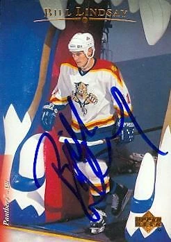 Bill Lindsay autographed Hockey Card (Florida Panthers) 1995 Upper Deck #63 - Image 1 of 1
