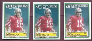 LOTE DE 3 PAQUETES AFILADOS FRESCOS 1983 TOPPS FÚTBOL #169 JOE MONTANA HOF 49ERS U665 - Imagen 1 de 5
