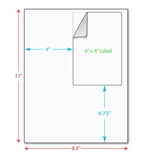 4" x 6" Integrated Laser Label Form Sheet, 1 Label (Carton of 1000) - Picture 1 of 3