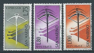 1966 SAN MARINO ESPRESSI BALESTRA 3 VALORI MNH ** - ED - Picture 1 of 1