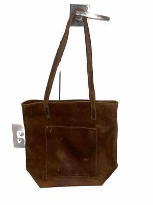 S-ZONE Genuine Leather Tote Bag Brown Shoulder Purse Travel Work Handbag USED - Image 1 of 4