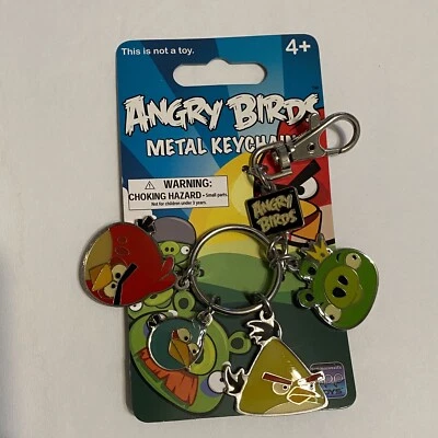 ANGRY BIRDS Keychain Charms, 4 Colorful Game Characters, Trigger Clip - Image 1 of 2
