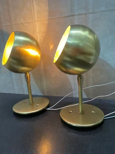 Brass Flush Mount Wall Sconce 2 Arm Sputnik Pendant Light Mid Century Christmas - Picture 1 of 10