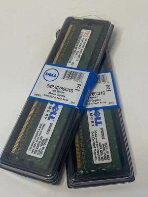 PC2-6400 DELL SNPXG700C/1GB HYNIX HYMP112U64CP8-S6 AB-C Kit (2X) - Image 1 of 4