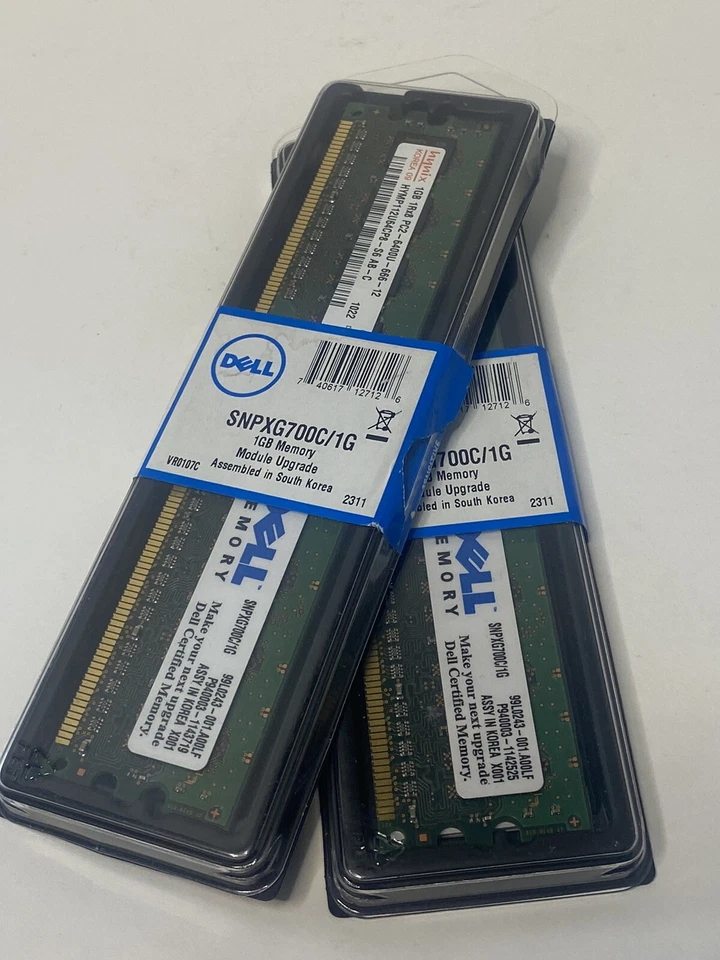 PC2-6400 DELL SNPXG700C/1GB HYNIX HYMP112U64CP8-S6 AB-C Kit (2X) - Image 1 of 4