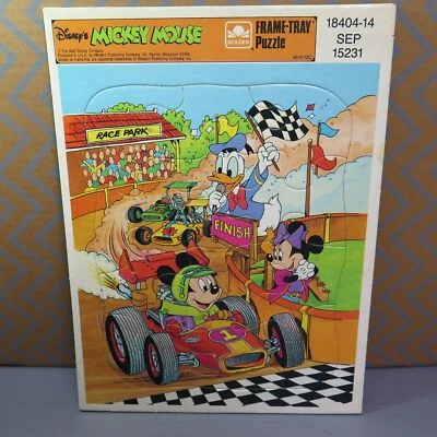 Rompecabezas bandeja marco dorado vintage Mickey Mouse de Disney 4510-12C Foto 1 de 3