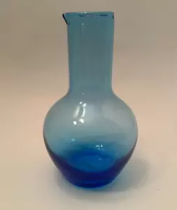 Paradox 7" Blue Glass Decanter / Carafe / Pitcher Made in Italy - Picture 1 of 5