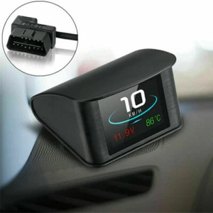 Digital HUD Computer Automotive Car OBD2 EUOBD Speedometer Temperature Gauge Plug&Play - Picture 1 of 13