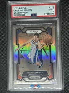 2023 Panini Prizm CHET HOLMGREN #115 SILVER PRIZM PSA 9 MINT OKC Thunder - Bild 1 von 2