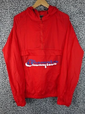 Champion Life Anorak 风衣便携式夹克红色冠军标志 尺寸 M — 第 1/4 张图片