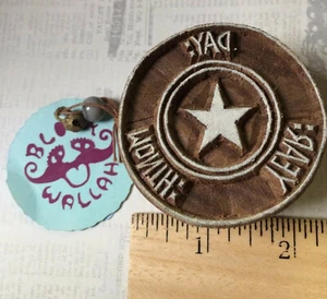 Date Wood Fabric Stamp Year Day Month  Block Wallah Printing Decor Designer RARE - Picture 1 of 7