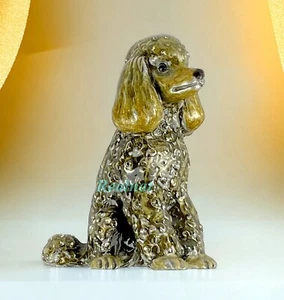 JAY STRONGWATER ENTZÜCKENDER GRAUER PUDEL HUND SWAROVSKI KRISTALLE NEU BOX - Bild 1 von 7